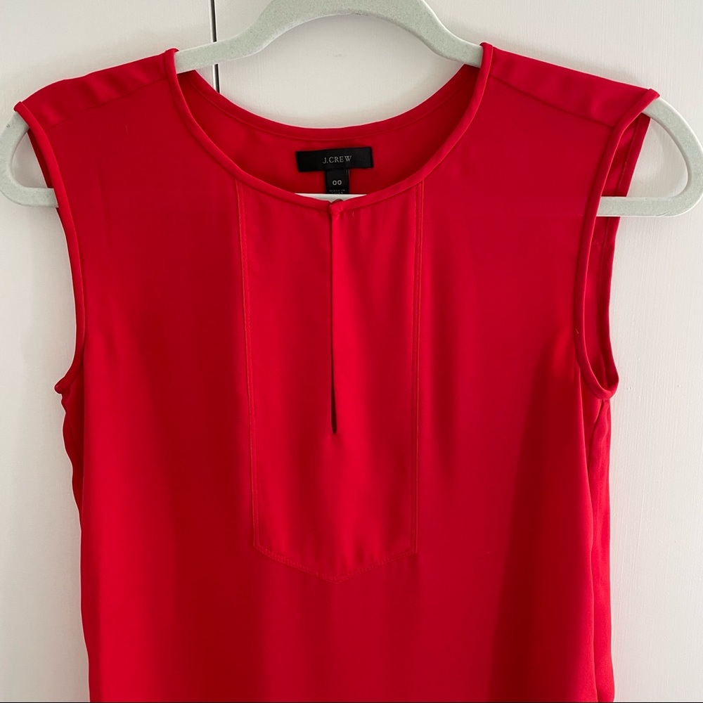 J Crew Red Blouse - Picture 2 of 8
